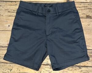 Bananas Republic Men’s Size 28 Navy Aiden Shorts Chino Button & Zipper NWOT